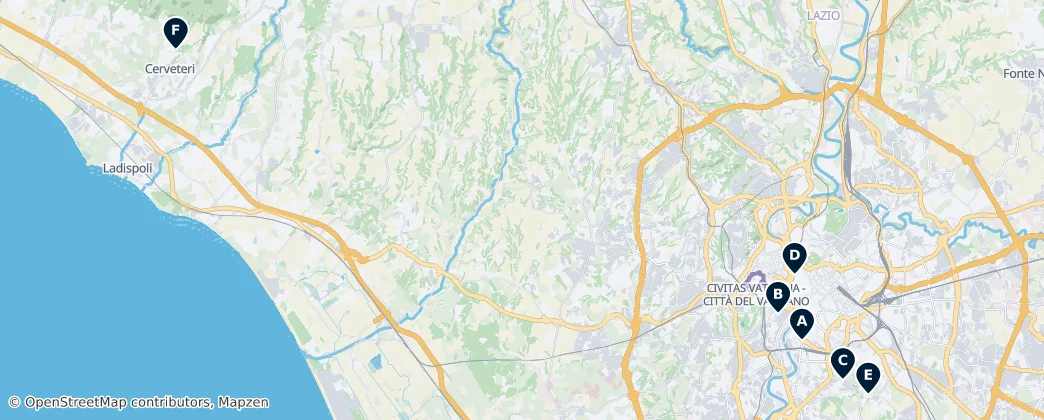 Map of Roma Başkent Metropoliten Şehri