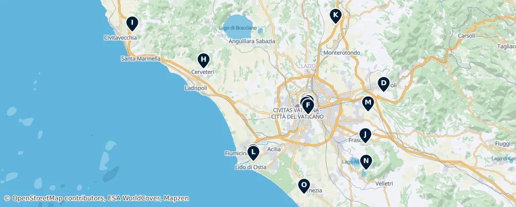 Map of Roma Başkent Metropoliten Şehri