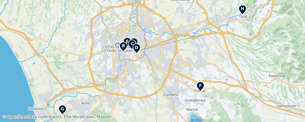 Map of Roma Başkent Metropoliten Şehri