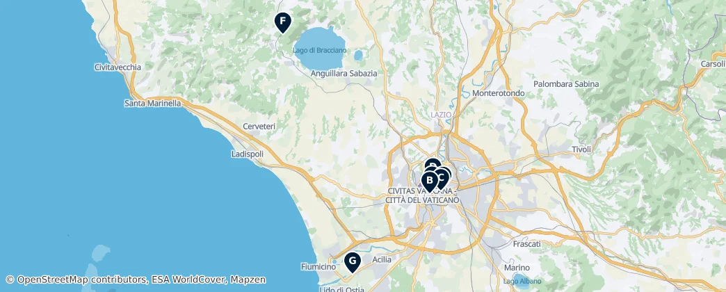 Map of Roma Başkent Metropoliten Şehri