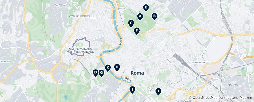 Map of Roma