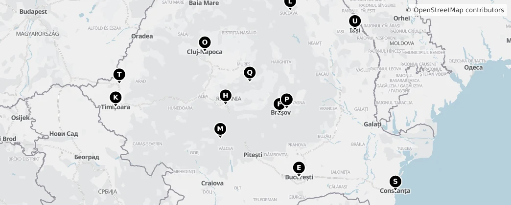 Map of Romanya