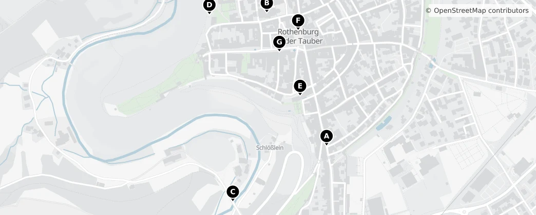 Map of Rothenburg ob der Tauber