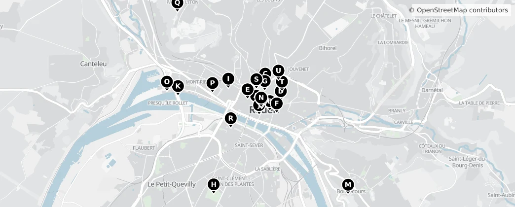 Map of Rouen