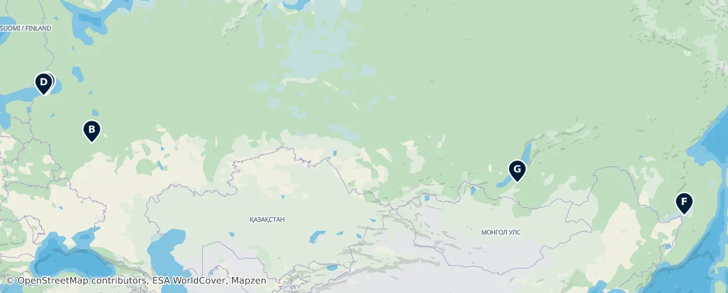 Map of Rusya