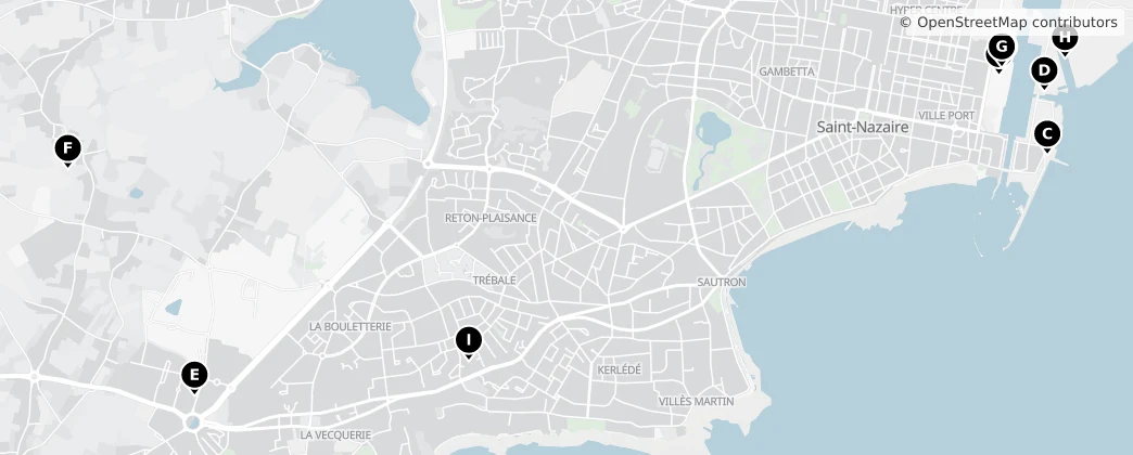 Map of Saint-Nazaire