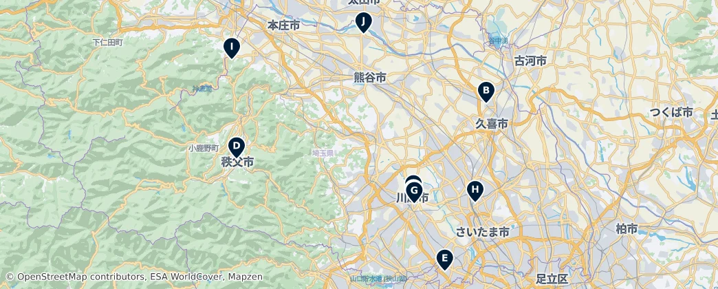 Map of Saitama
