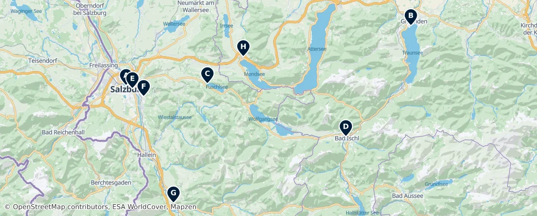 Map of Salzkammergut