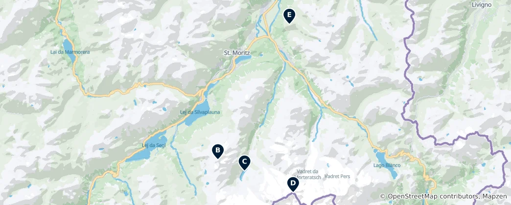 Map of Samedan