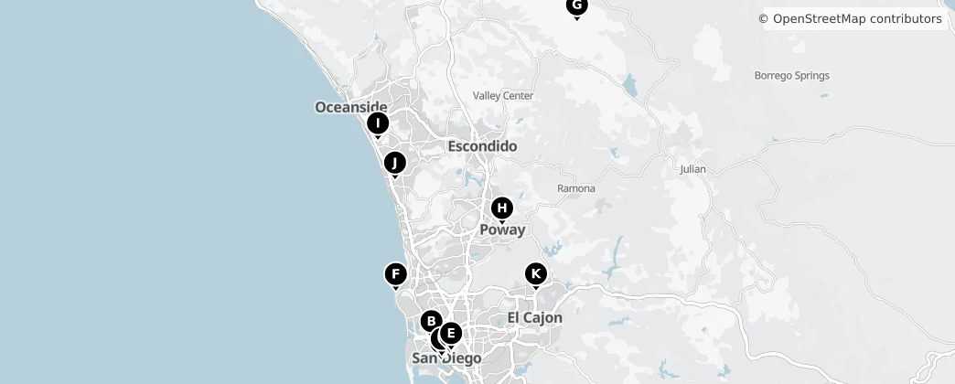 Map of San Diego County