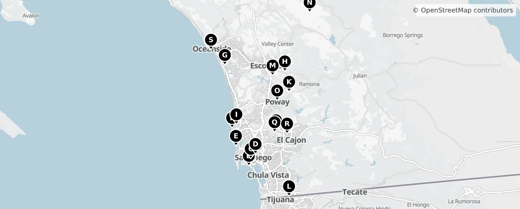 Map of San Diego County