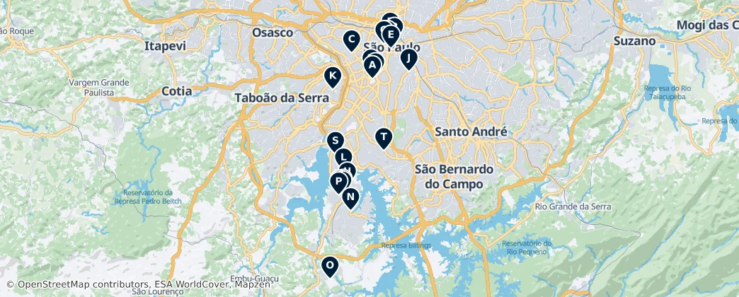 Map of São Paulo