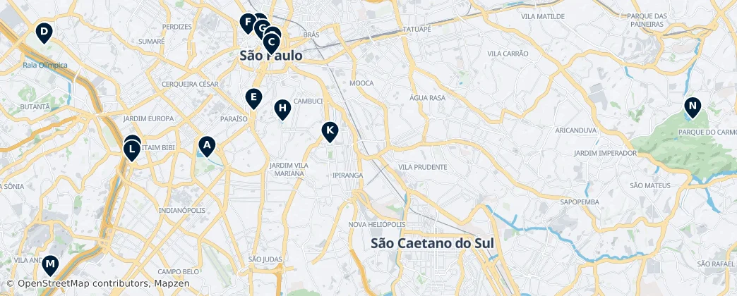 Map of São Paulo