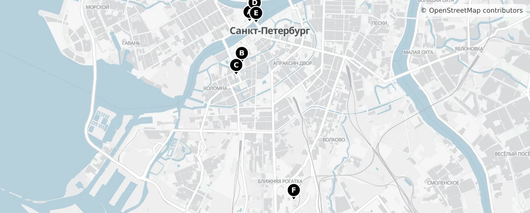 Map of Sankt-Peterburg
