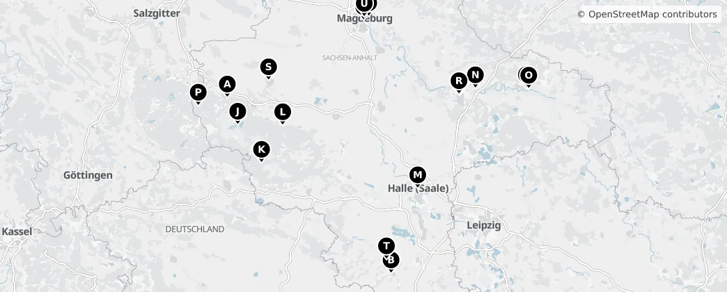 Map of Saksonya-Anhalt