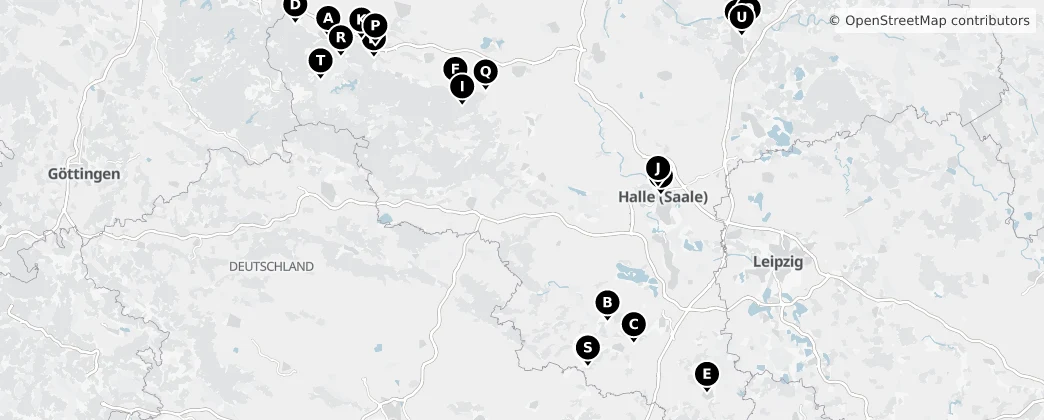 Map of Saksonya-Anhalt