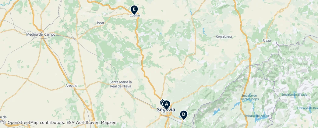 Map of Segovia