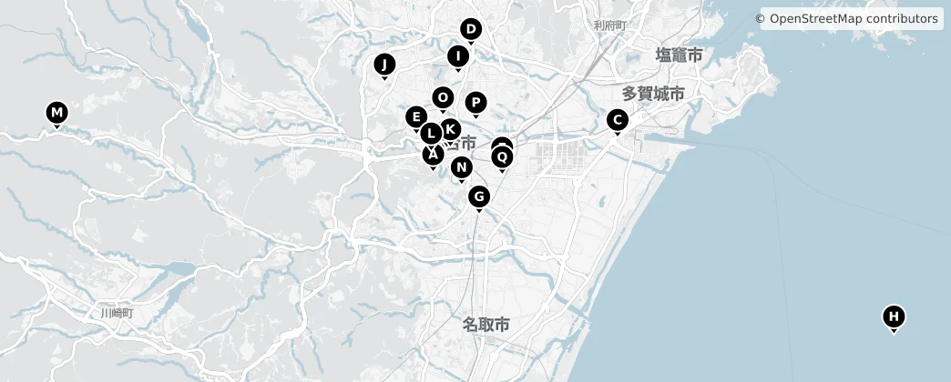 Map of Sendai