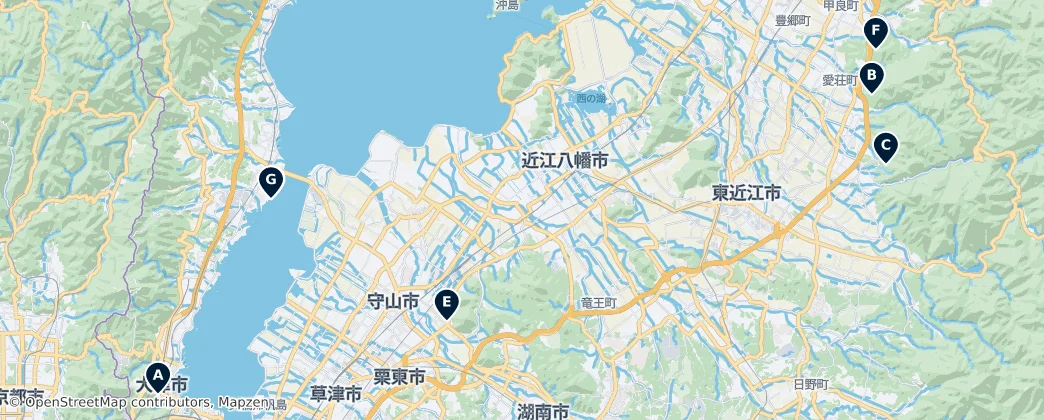 Map of Shiga