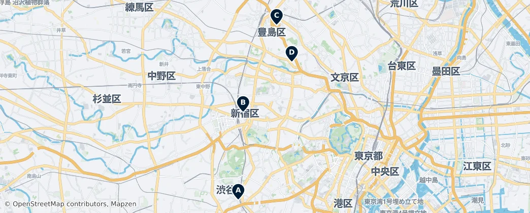 Map of Shinjuku