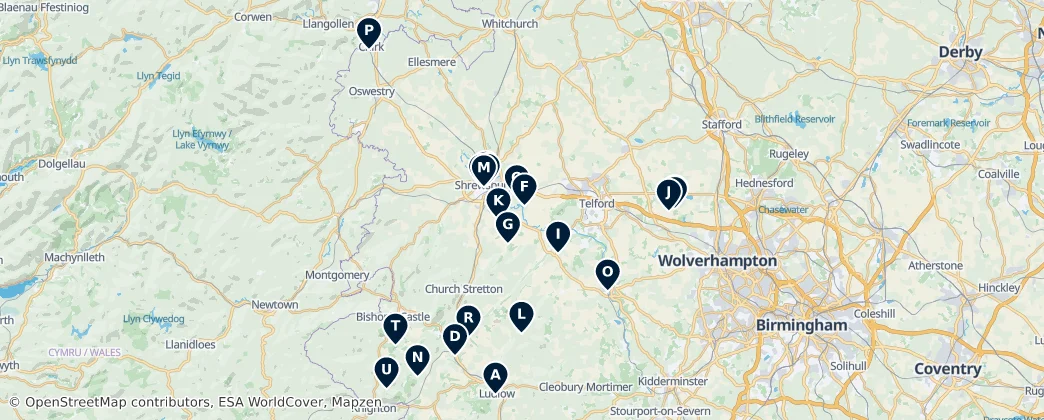 Map of Shropshire