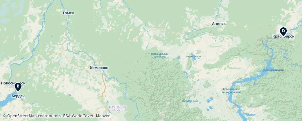 Map of Sibirya Federal Bölgesi