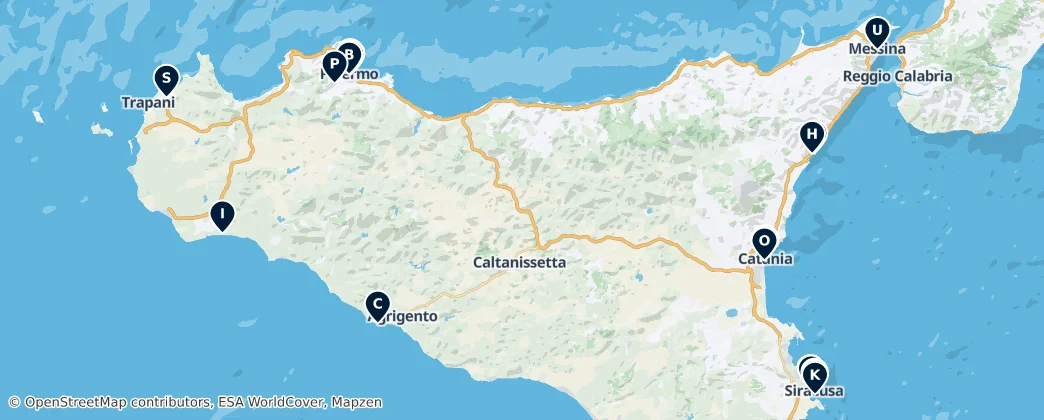 Map of Sicilya