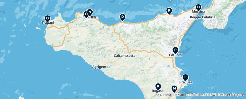 Map of Sicilya