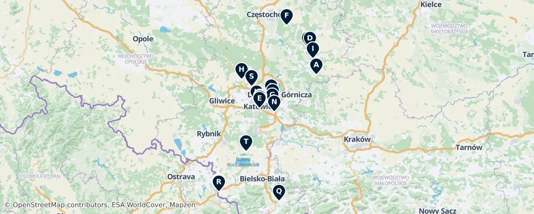Map of Silezya Voyvodalığı