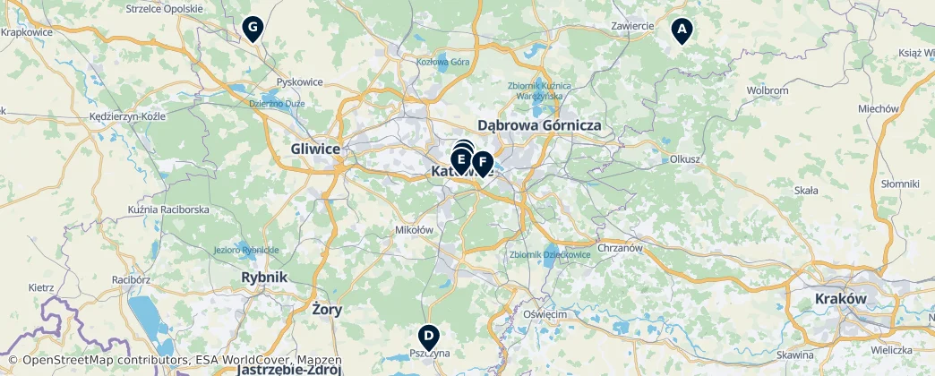 Map of Silezya Voyvodalığı