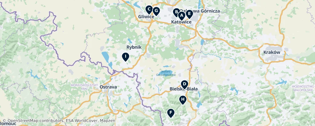 Map of Silezya Voyvodalığı