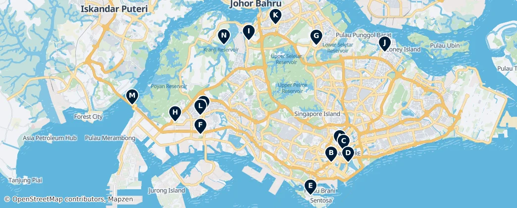 Map of Singapur