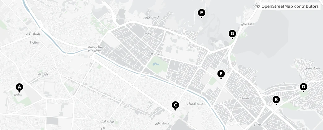 Map of Şiraz