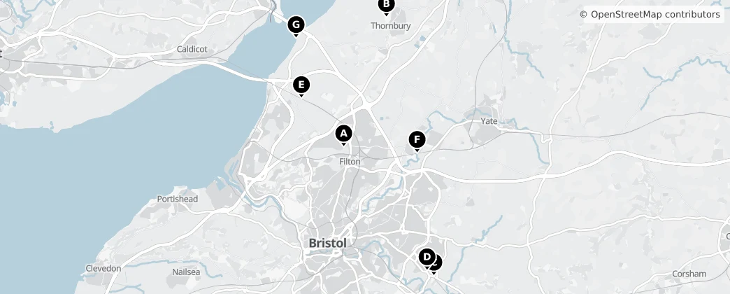 Map of South Gloucestershire