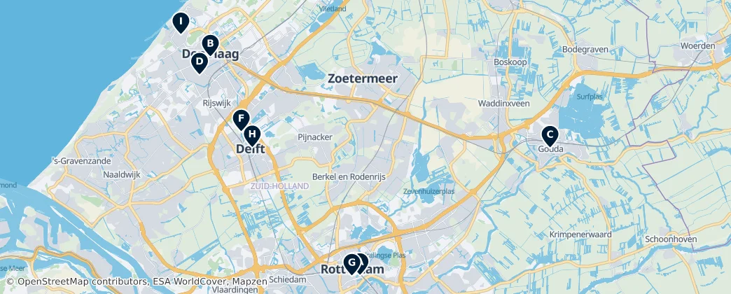 Map of Güney Hollanda