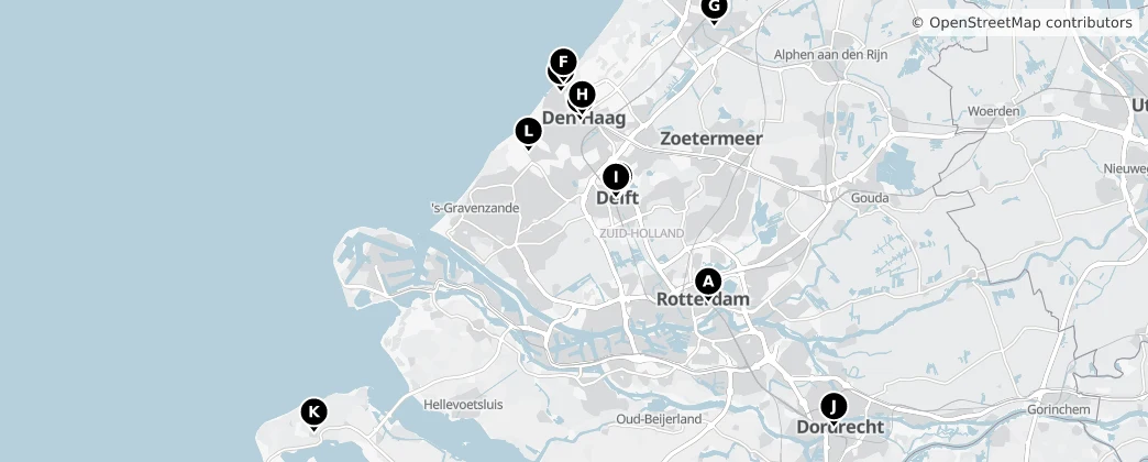 Map of Güney Hollanda
