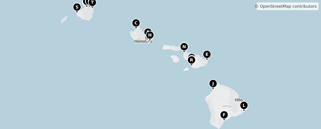Map of Southwestern Hawaiian Islands