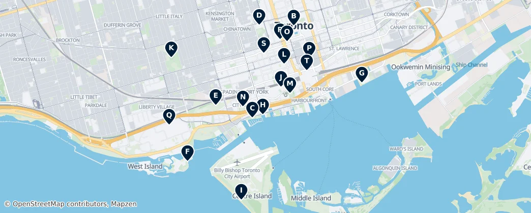 Map of Spadina–Fort York