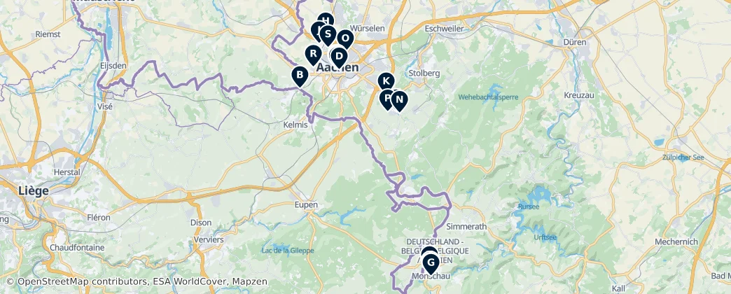 Map of Städteregion Aachen
