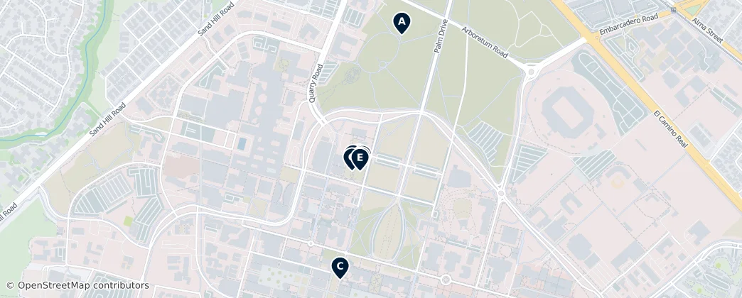 Map of Stanford, Kaliforniya
