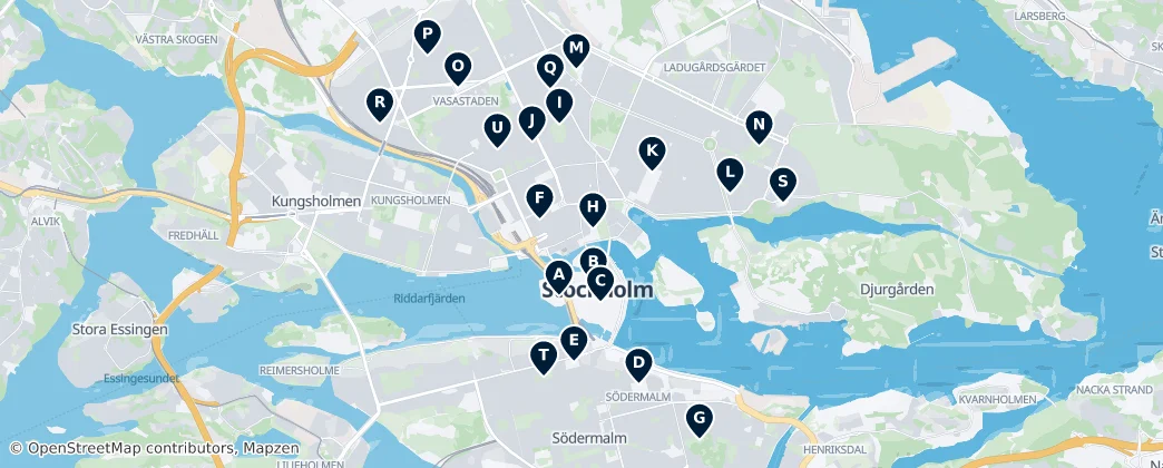 Map of Stockholm