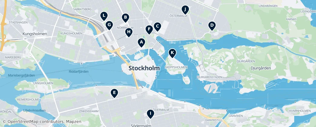 Map of Stockholm