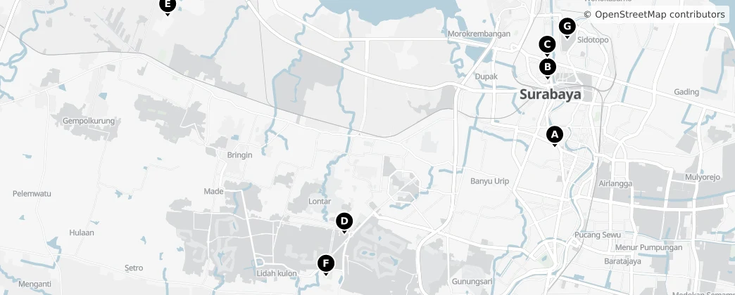 Map of Surabaya