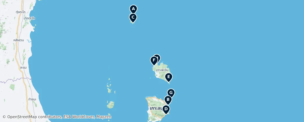Map of Surat Thani