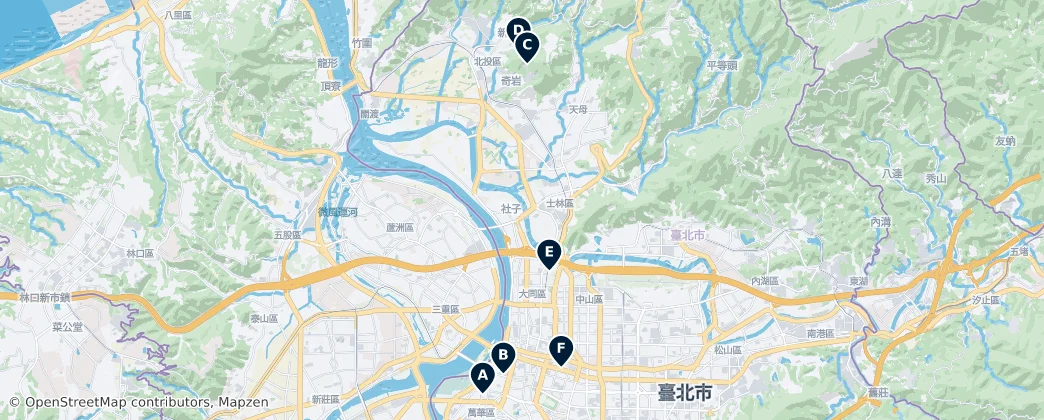 Map of Taipei