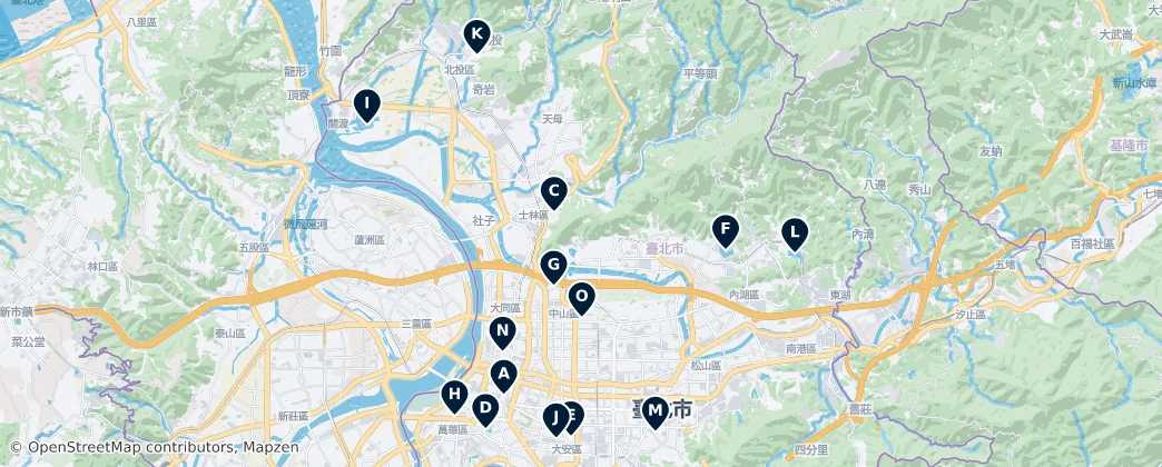 Map of Taipei