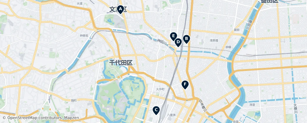 Map of Taitō