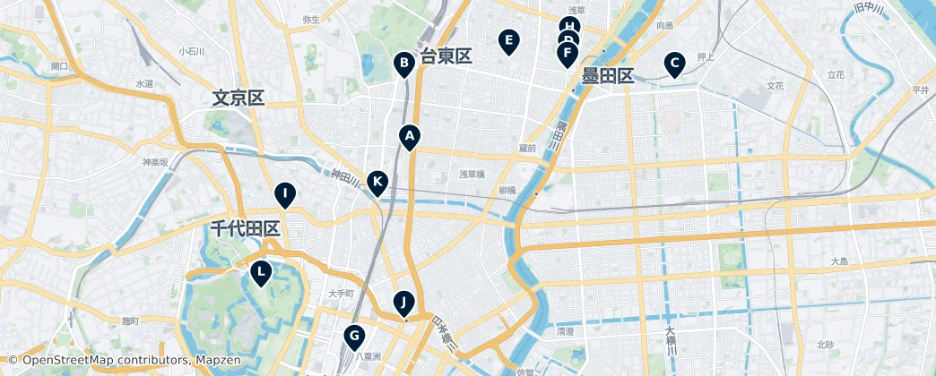 Map of Taitō