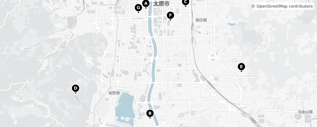 Map of Taiyuan