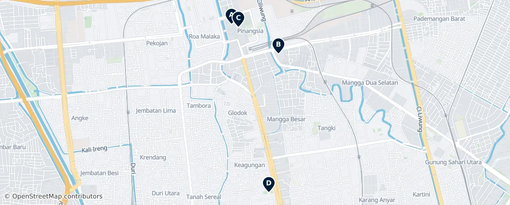 Map of Taman Sari, Jakarta